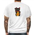 Magic Black Maneki Neko Money Beckoning Lucky Cat Mens Back Print T-shirt