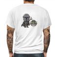 Mandalorian Cute Chibi Mens Back Print T-shirt