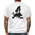 Map Of Europe Mens Back Print T-shirt