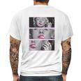 Marilyn With Blunt Mens Mens Back Print T-shirt