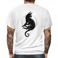 Mystic Black Cat With Third Eye Mens Back Print T-shirt