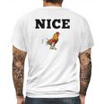 Nice Cock Funny Rude Joke Valentines Day Gift For Him Kinky Mens Back Print T-shirt