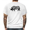 No One Needs A Rhino Horn But A Rhino Animal Rights Mens Back Print T-shirt