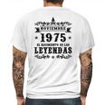 Noviembre 1975 El Nacimiento De Las Leyendas Mens Back Print T-shirt