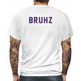 Mens Omega Gold Purple Q Psi Phi Bruhz T-Shirt Mens Back Print T-shirt