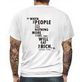 Philosophy When The People Rousseau Quote Eat The Rich Mens Back Print T-shirt