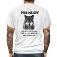 Piss Me Off Wolf Mens Back Print T-shirt