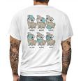 Pug Dog Wearing Face Social Distancing Gift Mens Back Print T-shirt