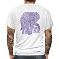 Purple Elephant Alzheimer Awareness Mens Back Print T-shirt