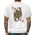 Queen Of Diamond Cards Poker Q Mens Back Print T-shirt