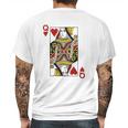 Queen Of Hearts Blackjack Cards Mens Back Print T-shirt