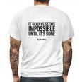 Quote From Nelson Mandela Mens Back Print T-shirt