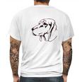 Redbone Coonhound Head Mens Back Print T-shirt