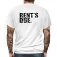 Rents Due Work Hard Bodybuilder Weightlifting Distressed Mens Back Print T-shirt