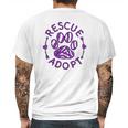 Rescue Adopt Animal Lover Love Cats Dogs Paws Print Lover Mens Back Print T-shirt