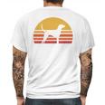 Retro Sun Redbone Coonhound Dog Silhouette Mens Back Print T-shirt