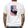 Rodeo Bull Rider Patriotic American Flag Mens Back Print T-shirt