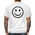 Smiley Face Cute Positive Happy Smile Face Mens Back Print T-shirt