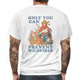 Smokey The Bear Only You Can Prevent Wild Fires Ringer Mens Back Print T-shirt