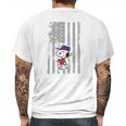 Snoopy Playing Baseball Snoopy Usa Flag T-Shirt Mens Back Print T-shirt