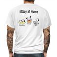 Snoopy Stay At Home Sleeping Food Wifi Mens Back Print T-shirt