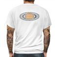 Space Stuff Saturn By Hubble Mens Back Print T-shirt