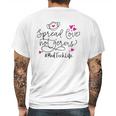 Spread Love Not Germs Med Tech Mens Back Print T-shirt