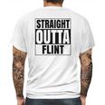 Straight Outta Flint Michigan Mens Back Print T-shirt