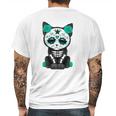 Sugar Skull Cat Day Of The Dead Cat Mens Back Print T-shirt