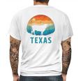 Texas Longhorn Cow Vintage Texan Cattle Herd Retro Mens Back Print T-shirt