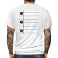 Three Hole Punch College Ruled Paper Costume Mens Back Print T-shirt