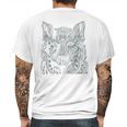 Tribal Wolf Design Mens Back Print T-shirt