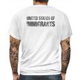 United States Of Immigrants Mens Back Print T-shirt