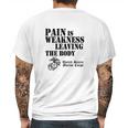 Usmc Pain Is Weakness Leaving The Body Mens Back Print T-shirt