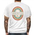 Vancouver British Columbia Canada Vintage Retro 80S Mens Back Print T-shirt