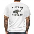 Vietnam Veteran With Huey Graphic Performance Mens Back Print T-shirt