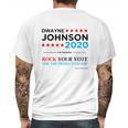 Vote The Rock 2020 President Dwayne Johnson Election Black T-Shirt Mens Back Print T-shirt