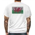 Wales Flag Welsh Dragon Baner Cymru Y Ddraig Goch Mens Back Print T-shirt