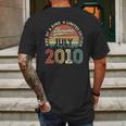 12Th Birthday Retro Vintage Born In July 2010 12 Years Old Mens Back Print T-shirt Gifts for Men