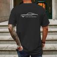 1965 1966 Ford Mustang Fastback Classic Color Outline Design Mens Back Print T-shirt Gifts for Men