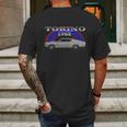 1968 Ford Torino Fastback Side White Mens Back Print T-shirt Gifts for Men