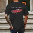 1969 Ford Torino Gt Red Mens Back Print T-shirt Gifts for Men