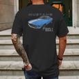 1970 Ford Mach1 Blue Mens Back Print T-shirt Gifts for Men