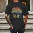 1981 Retro Vintage 41 Years Old 41St Birthday Gift Mens Back Print T-shirt Gifts for Men