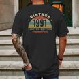 1991 Vintage Limited Edition Original Parts 30Th Birthday Mens Back Print T-shirt Gifts for Men