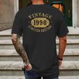 1998 22 Years Old 22Nd Limited Birthday Anniversary Gift Mens Back Print T-shirt Gifts for Men