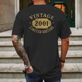 2001 19 Years Old 19Th Limited Birthday Anniversary Gift Mens Back Print T-shirt Gifts for Men