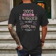 2021 I Married The Most Amazing Man Alive Mens Back Print T-shirt Gifts for Men