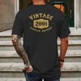 21 Years Old 21St Birthday Vintage Born In 2001 Ver2 Mens Back Print T-shirt Gifts for Men