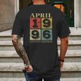 25 Years Old April 1996 25Th Awesome Birthday Mens Back Print T-shirt Gifts for Men